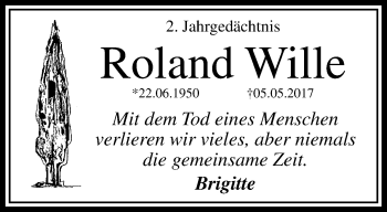 Traueranzeige von Roland Wille von trauer.mein.krefeld.de