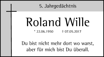 Traueranzeige von Roland Wille von trauer.mein.krefeld.de