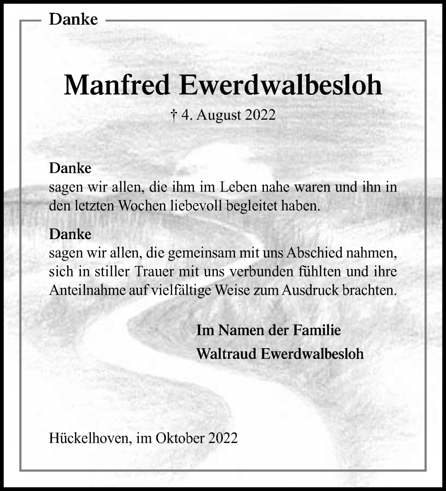  Traueranzeige für Manfred Ewerdwalbesloh vom 02.10.2022 aus trauer.extra-tipp-moenchengladbach.de